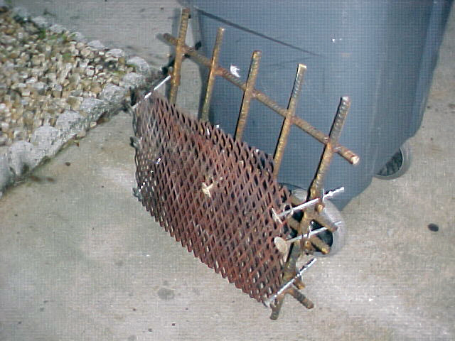 rebar frame to hold cover of furnace